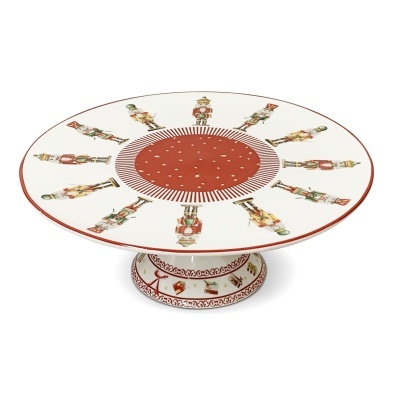 Christmas Carol Prato c/ Pé Nutcracker 28cm