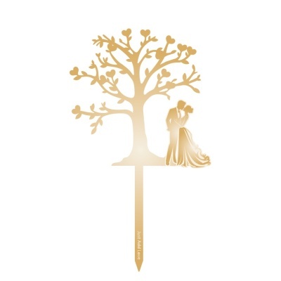 Topo Bolo Noivos Árvore