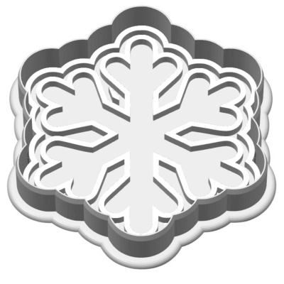 Cortador c/ Carimbo Floco de Neve