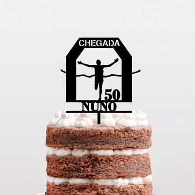 Topo Bolo Corrida Homem Nome e Idade