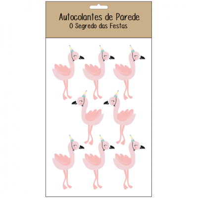Autocolantes Parede Flamingos