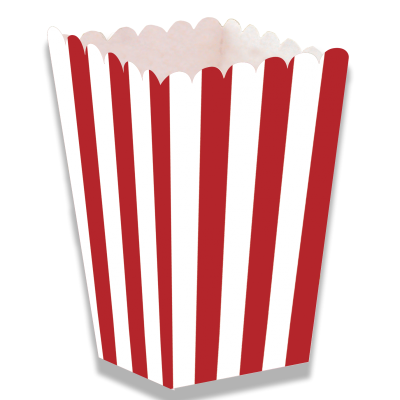 Pacotes Pipocas Riscas Vermelho