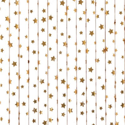 Palhinhas Dourado Estrelas Metálicas -  Conj. 25