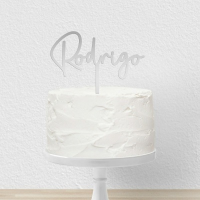 Topo Bolo Acrilico Letra 1