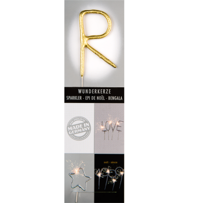 Vela Sparkle Letra R