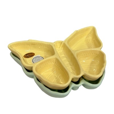 Taça Borboleta Amarelo Pastel