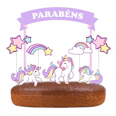 Topo Bolo Unicórnio