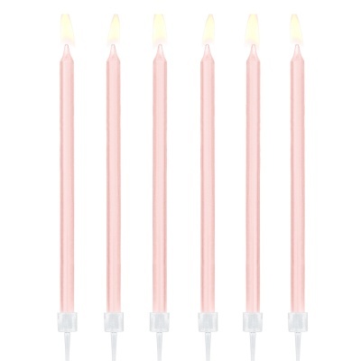 Velas Altas Rosa Pastel
