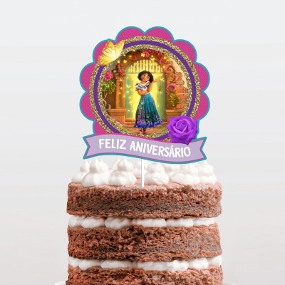 Topo Bolo Simples Encanto Mirabel