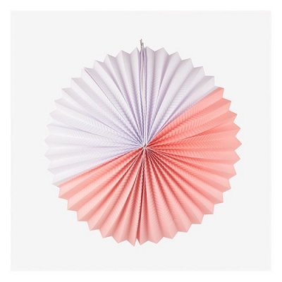 Bola Papel Branca e Rosa Claro