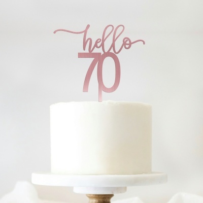 Topo Bolo Hello 70 Acrilico