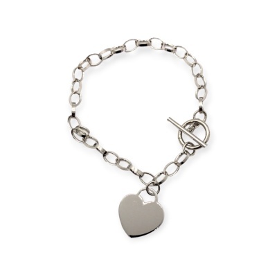 Pulseira Prata Coração