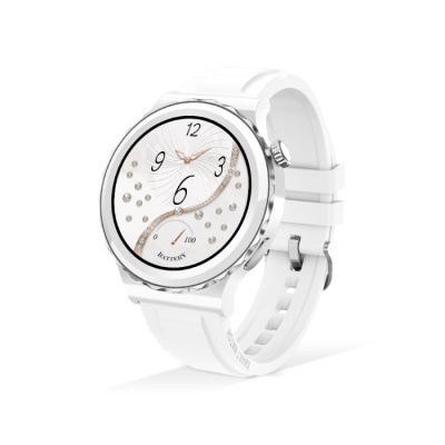 Relógio Smartwatch Caymline Smart Ceramic Silver