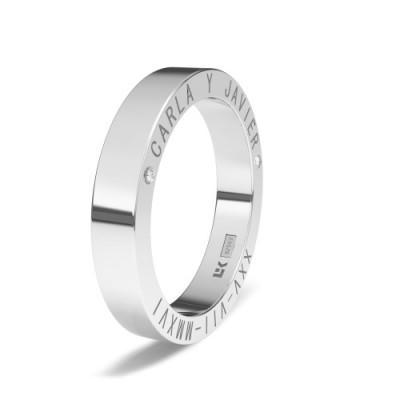 Aliança Prata Lateral