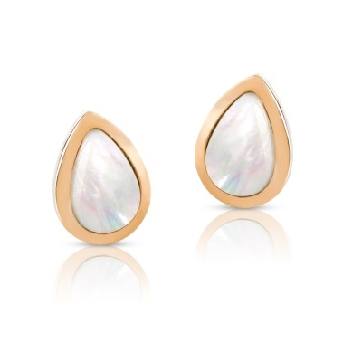 Brincos em forma de gota com madrepérola