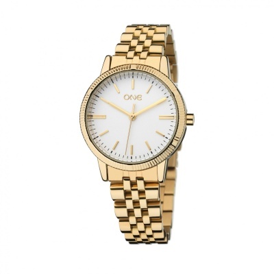 RELOGIO ONE SPLENDORA GOLD WHITE DIAL OL9586BG41L
