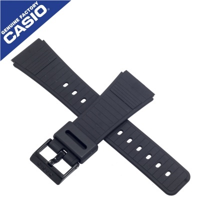 Correia de relógio preta Casio com fivela