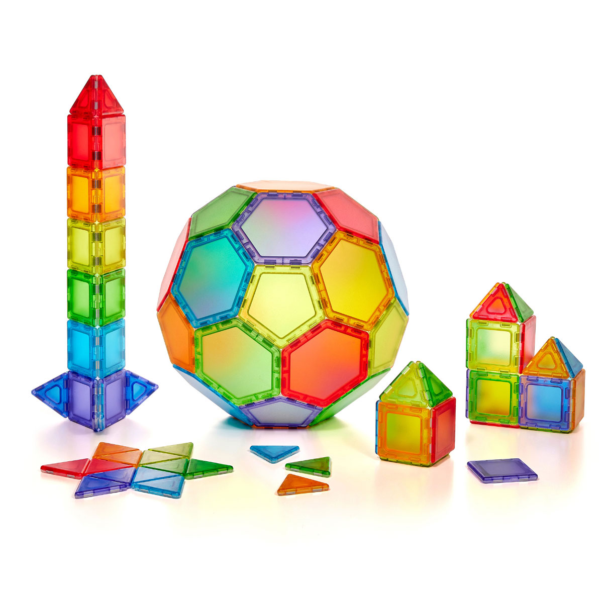Conjunto Essencial Translucent Solid Magnetic Polydron Conjunto Essencial Translucent Solid Magnetic Polydron