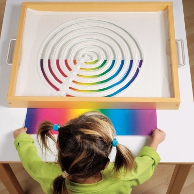 Bandeja de Areia com base de vidro transparente