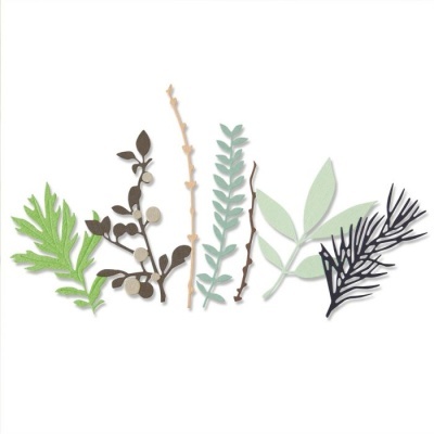 Thinlits Die Set 9PK Hidden Leaves