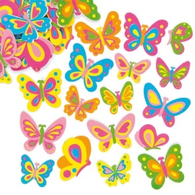 Pack de 102 Butterfly Foam Stickers