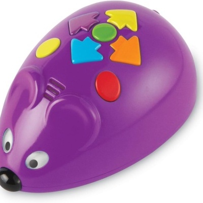 Rato de computador ergonómico roxo com botões coloridos