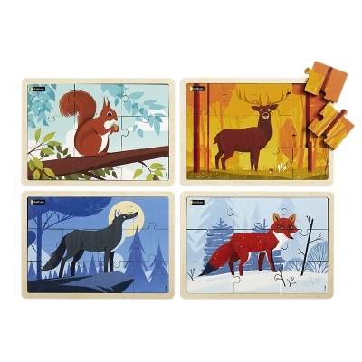 Conjunto Puzzles Animais da Floresta