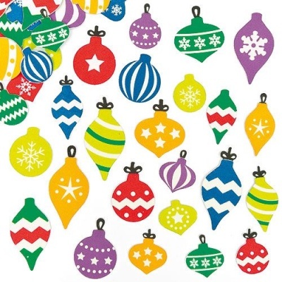 Pack 120 Christmas Bauble Stickers