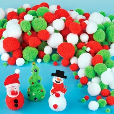 Pack de 210 - Pompons de Natal