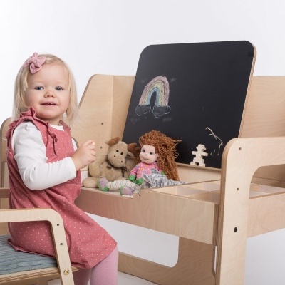 Conjunto de Mesa e Cadeira ajustável Luula