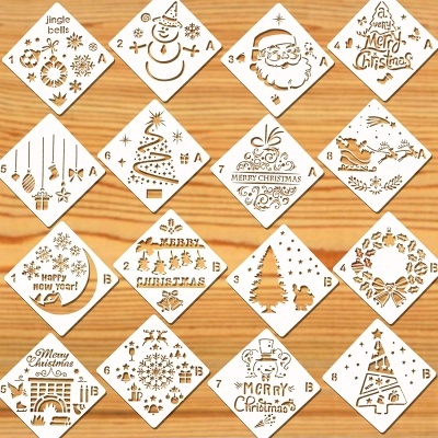 Pack 16 Stencil Natal