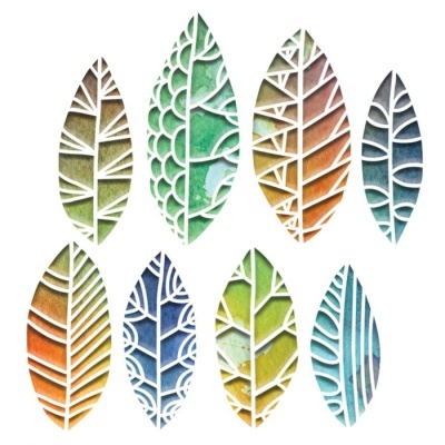 Thinlits die set Cut out leaves