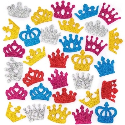 Pack 150 Stickers Coroas Brilhantes