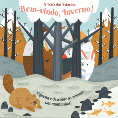 Ilustração de animais da floresta com texto 