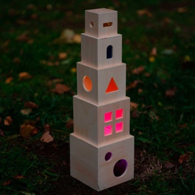 Cubos empilháveis translúcidos