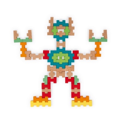 Kit de Construção de Madeira - 100 peças