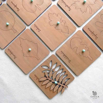 Inserções/ Stencils com formato de folhas