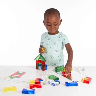 Conjunto de blocos cristal coloridos