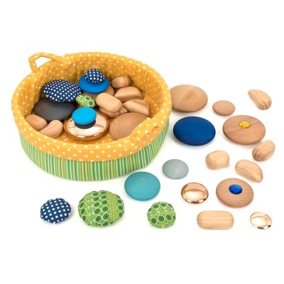 Cesto da Coleção de Seixos