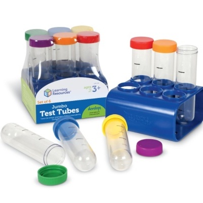 Jumbo Tubos de ensaio com suporte