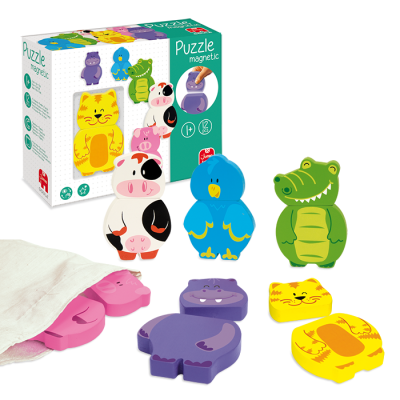 Puzzle Magnético de Animais Intercambiáveis