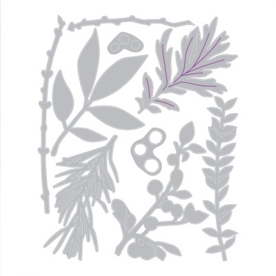 Thinlits Die Set 9PK Hidden Leaves