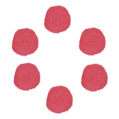 Cinco círculos cor-de-rosa em padrão circular