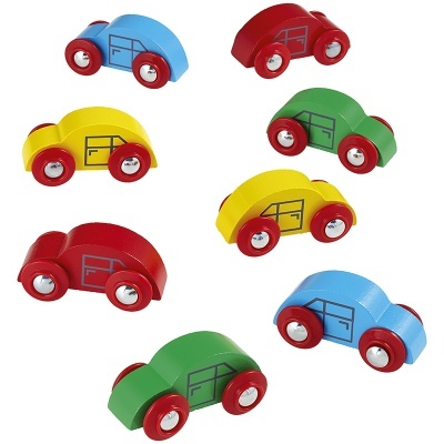 Carros de madeira - Conjunto de 8