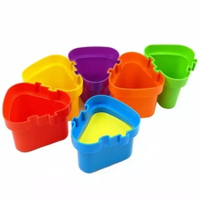 Set de 6 Mini Plastic Pots