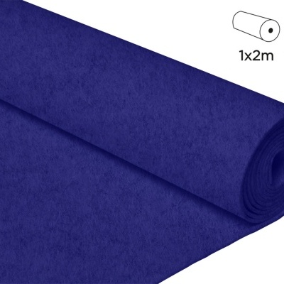 Rolo de tecido azul não tecido com dimensões 1x2 metros e 1 mm de espessura