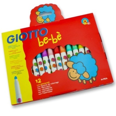 Caixa 12 Marcadores Feltro Jumbo Giotto Be-Be