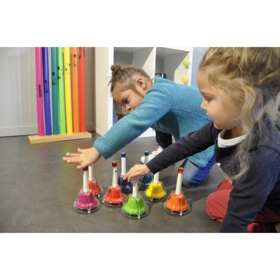 Conjunto de 8 sinos diatônicos afinados (de C3 a C4)