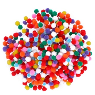 Pack 500 Pompons sortidos de 5 mm