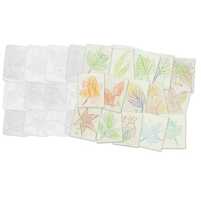 Conjunto de Placas texturas Folhas